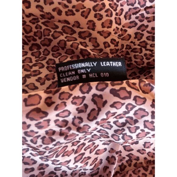 Guess Red Cropped Leather Jacket Size Medium, Y2K, Biker, Edgy - Picture 5 of 10